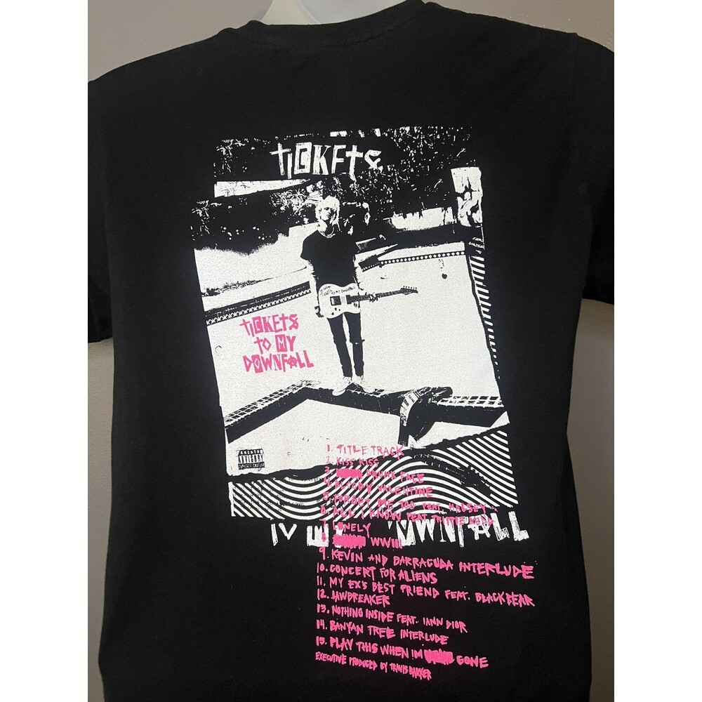 Machine Gun Kelly Shirt Mens Medium Black Tickets To My Downfall Graphic Tee